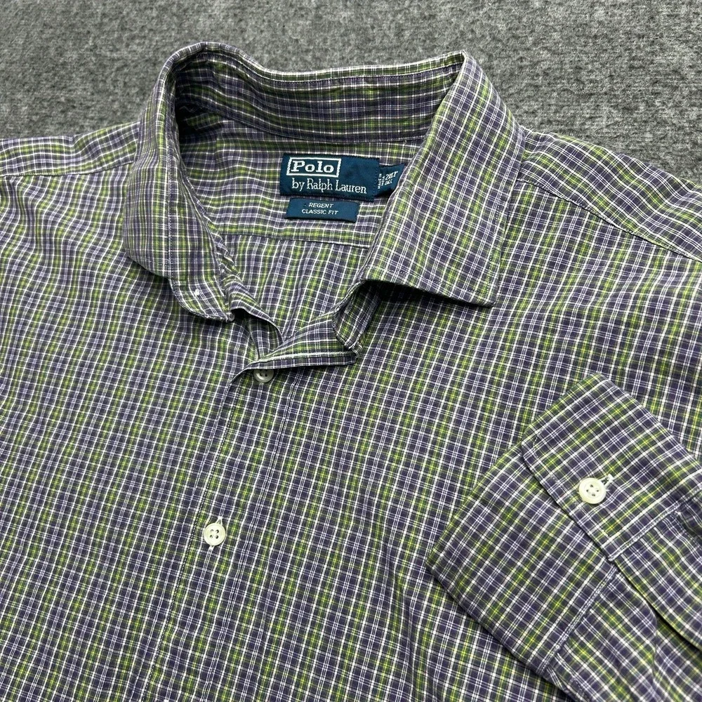 Polo Ralph Lauren Regent Classic Fit Plaid Button Up Shirt Mens Size 2XLT Tall‎